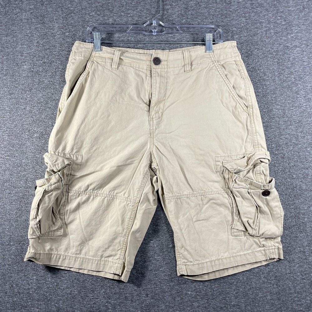 Urban Pipeline Cargo Shorts Men's 32 Khaki Beige Work Skater Longer Length